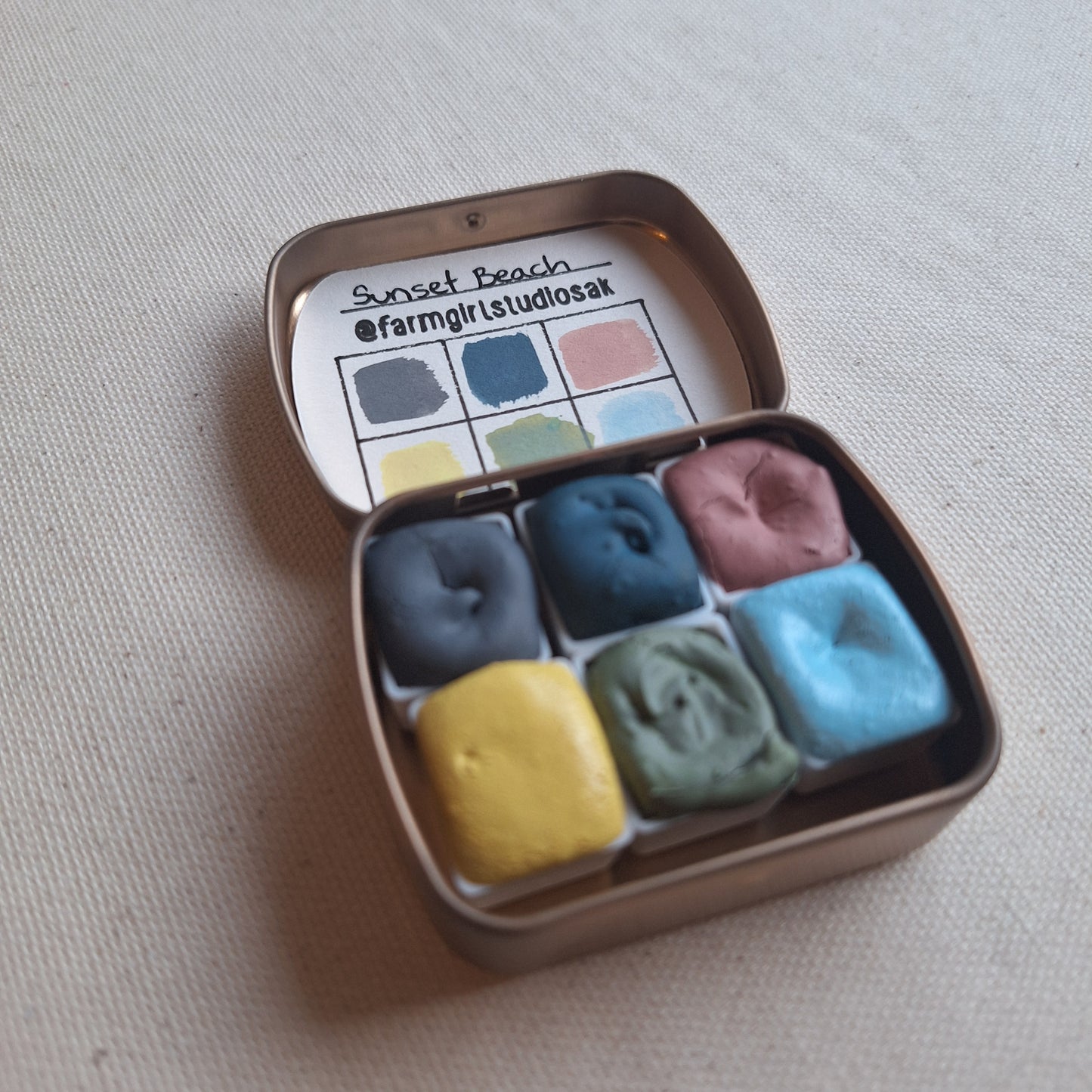 Handmade Watercolors Mini- Sunset Beach