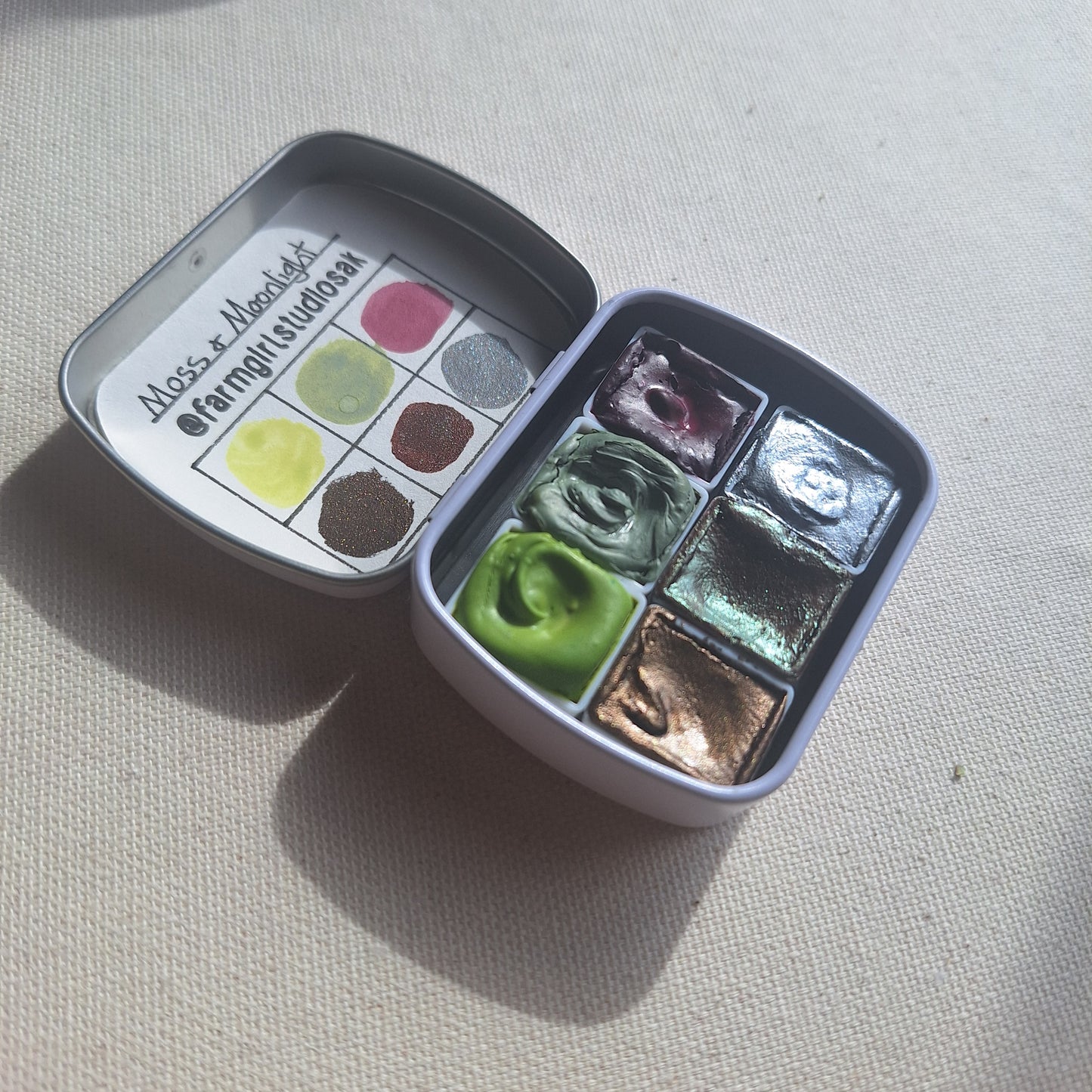 Handmade Watercolors Mini- Moss & Moonlight