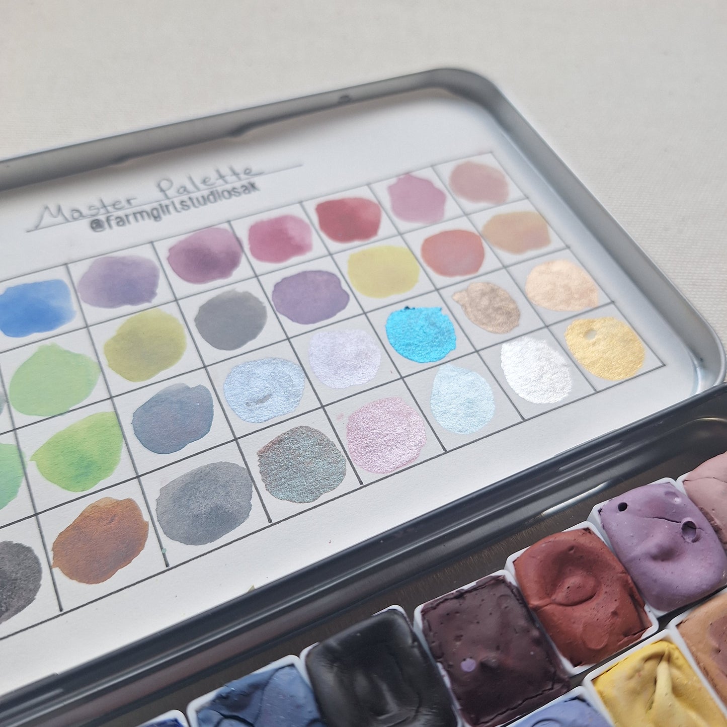 Master Palette - Handmade Watercolors 36 pan + Brush