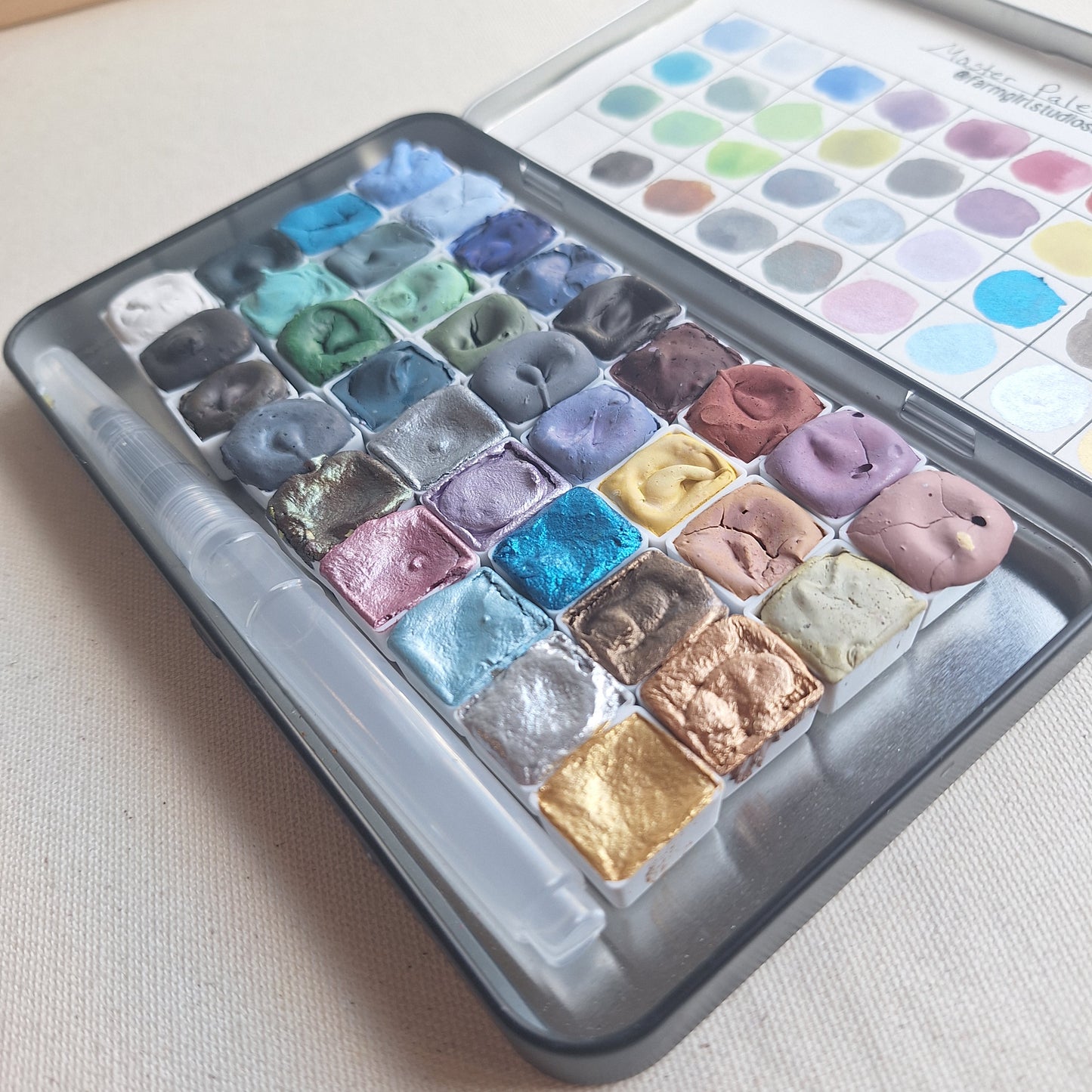 Master Palette - Handmade Watercolors 36 pan + Brush
