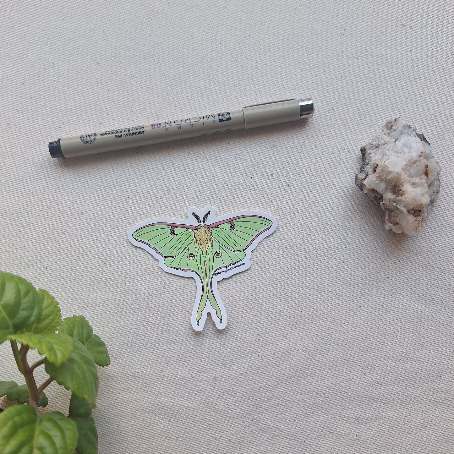 Waterproof Sticker - Luna Moth