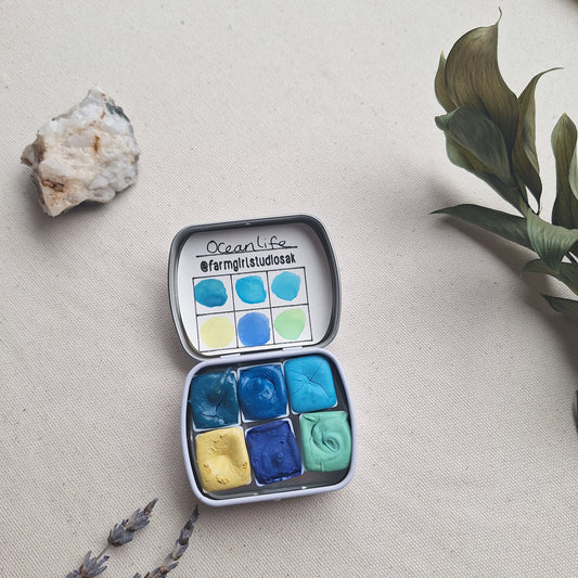 Handmade Watercolors Mini - Ocean Life