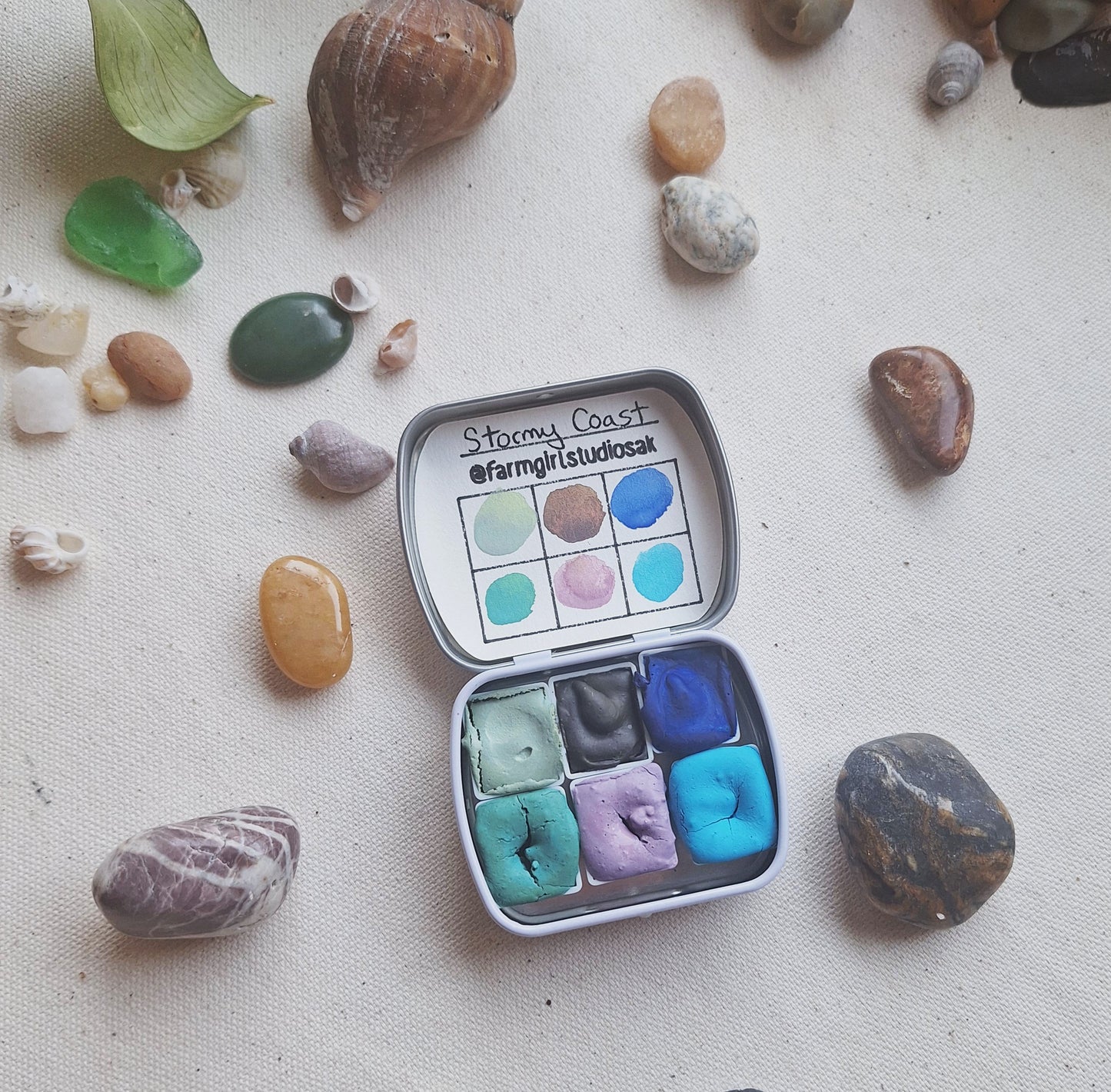 Handmade Watercolors Mini - Stormy Coast