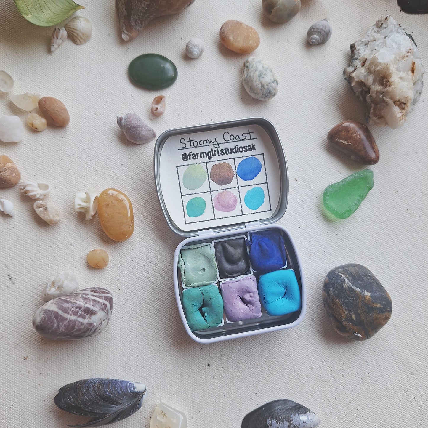 Handmade Watercolors Mini - Stormy Coast