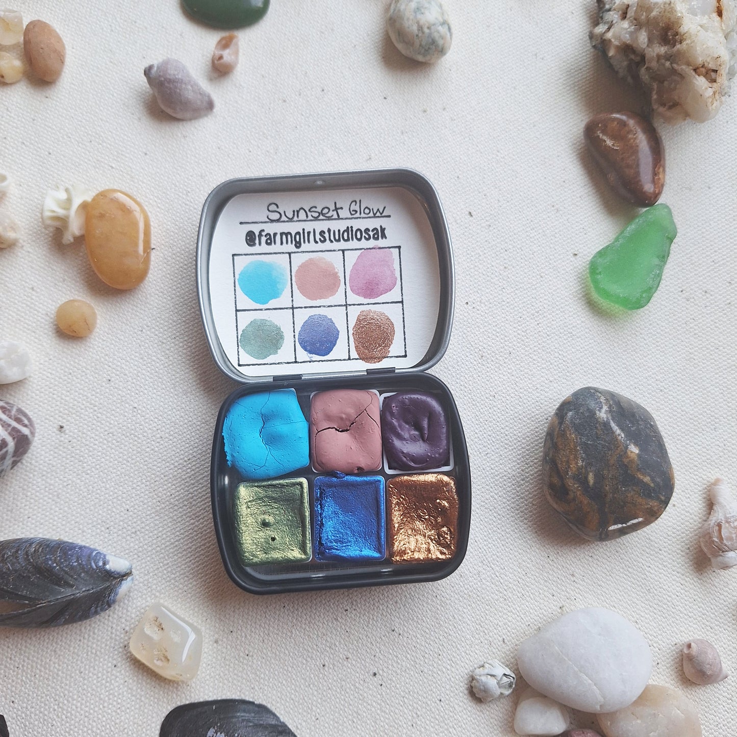 Handmade Watercolors Mini - Sunset Glow