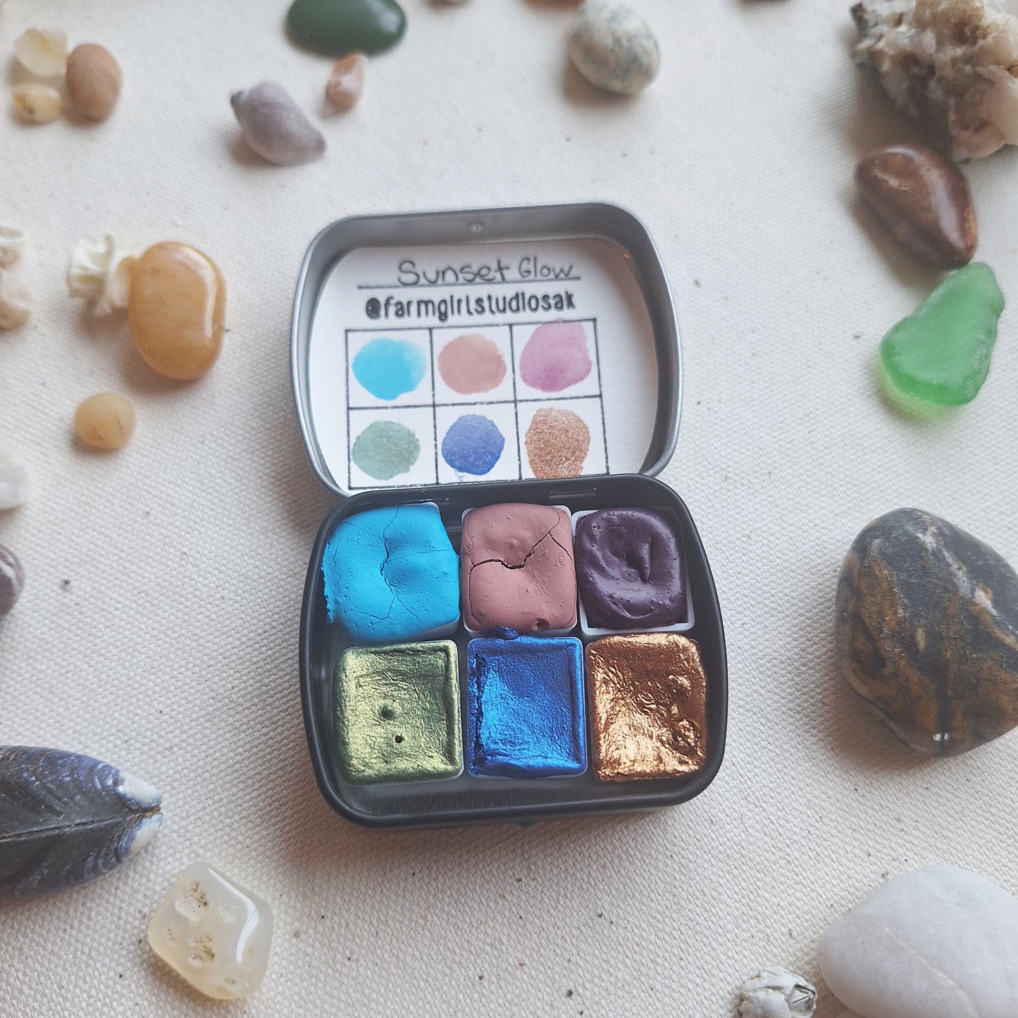 Handmade Watercolors Mini - Sunset Glow