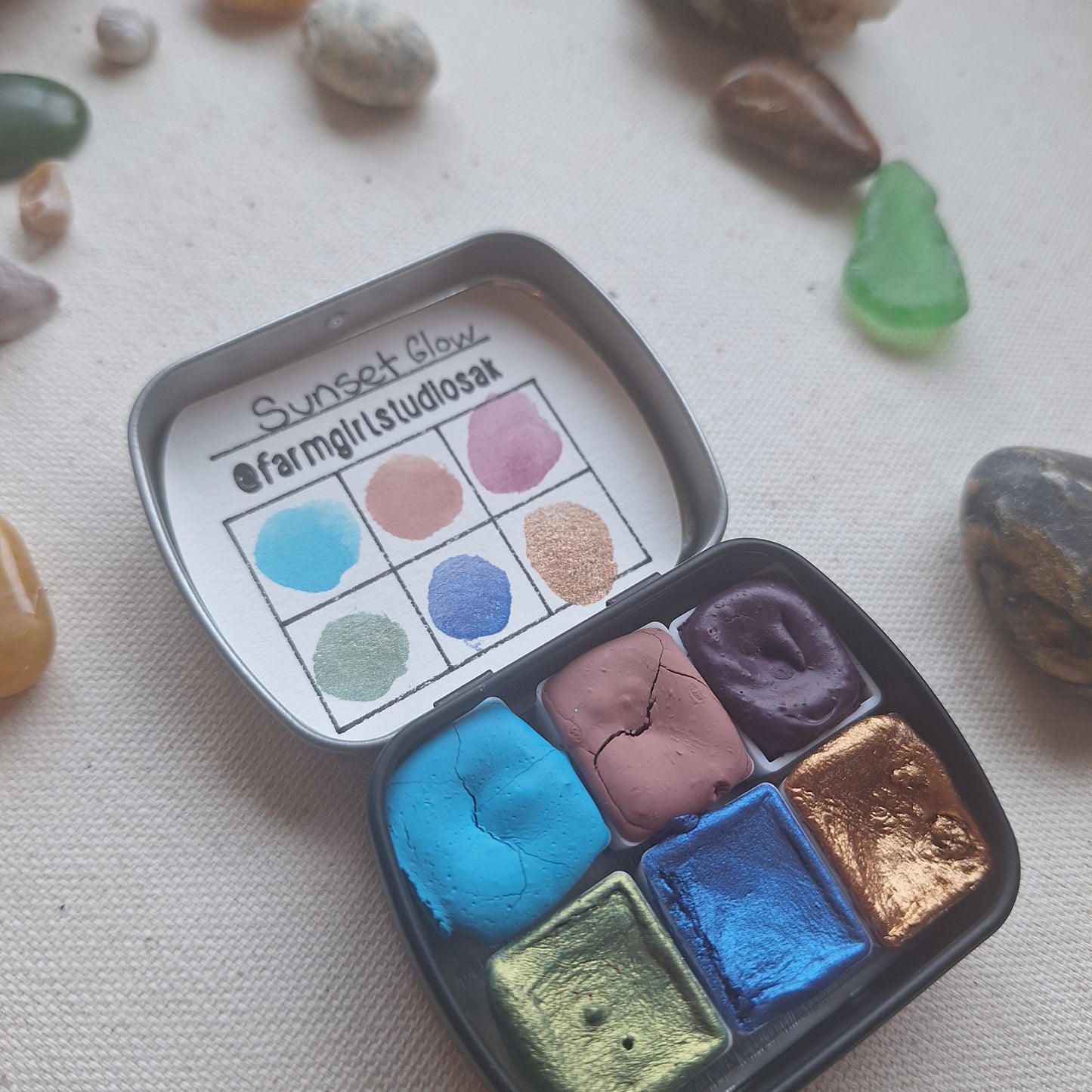 Handmade Watercolors Mini - Sunset Glow