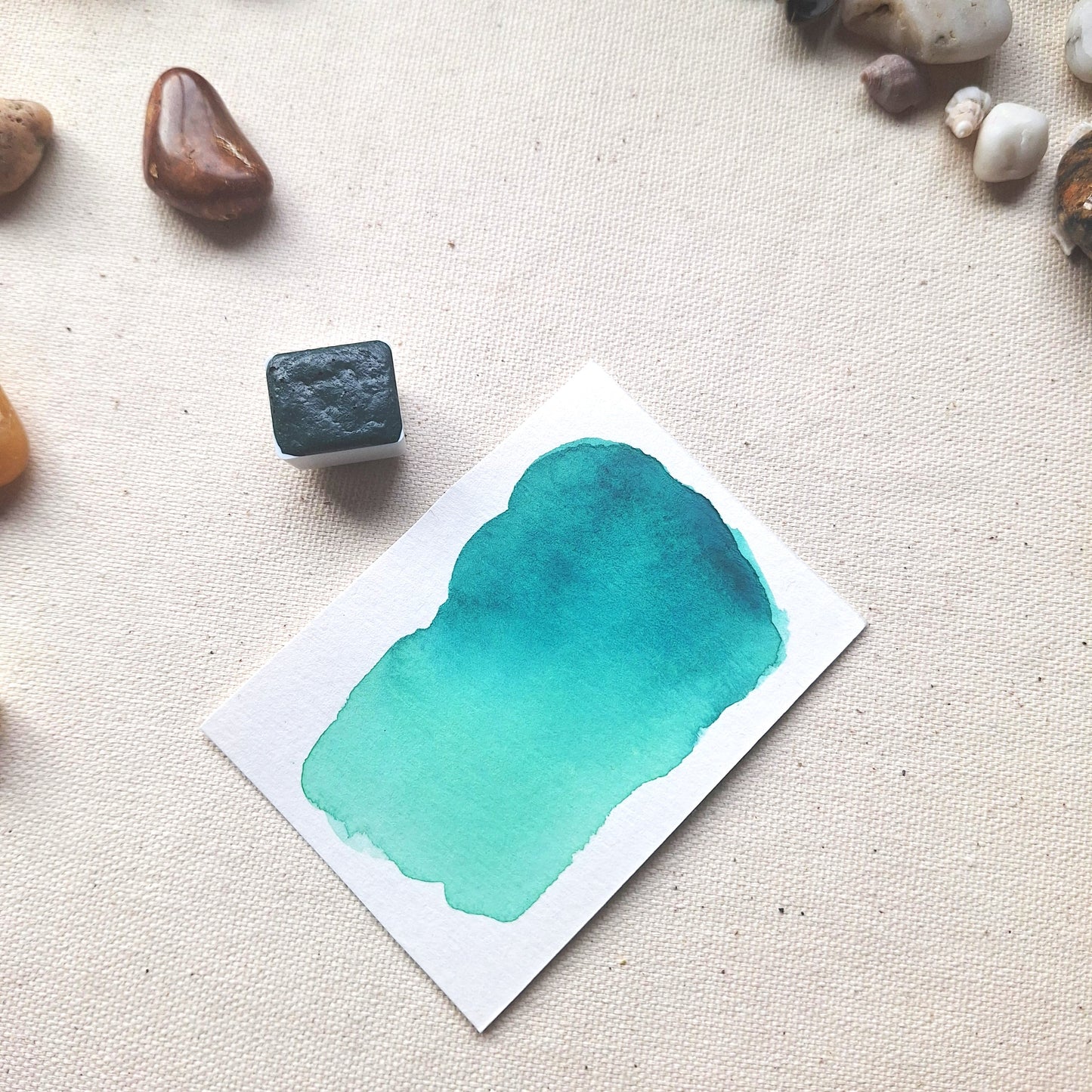 Single Pan Watercolors - Peacock Green