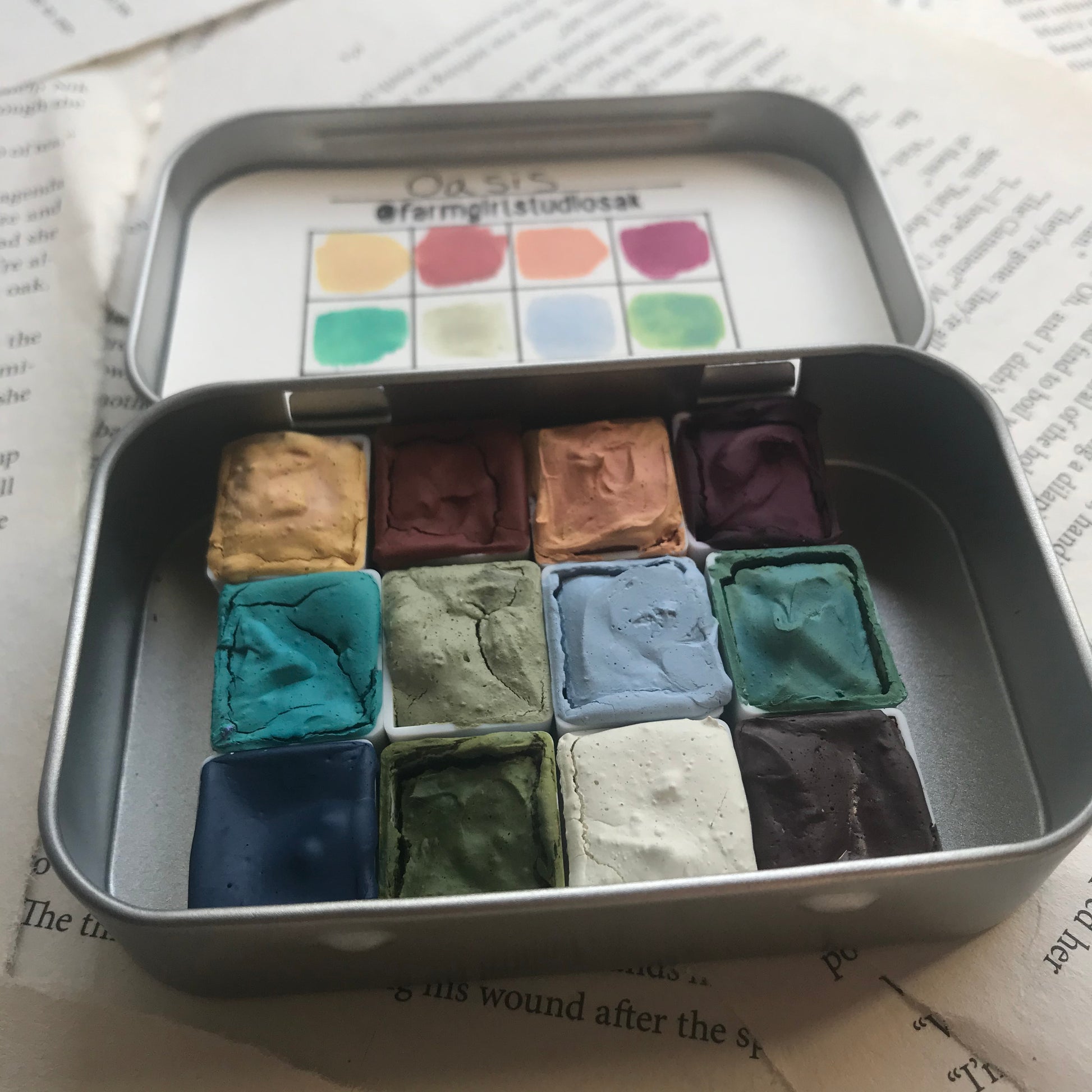 Oasis Palette - Handmade Watercolors
