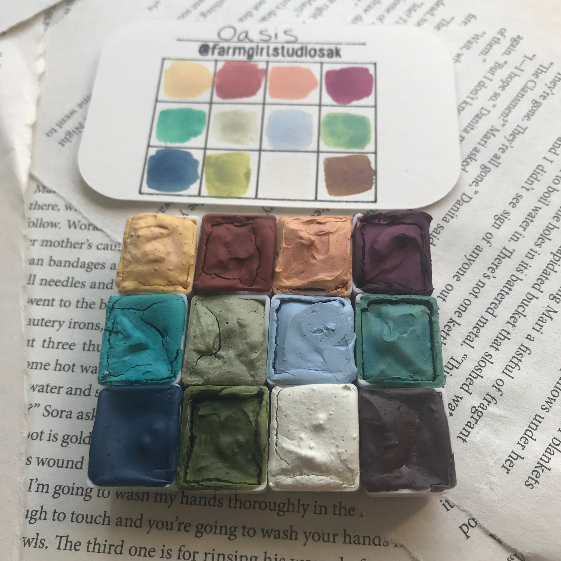 Oasis Palette - Handmade Watercolors