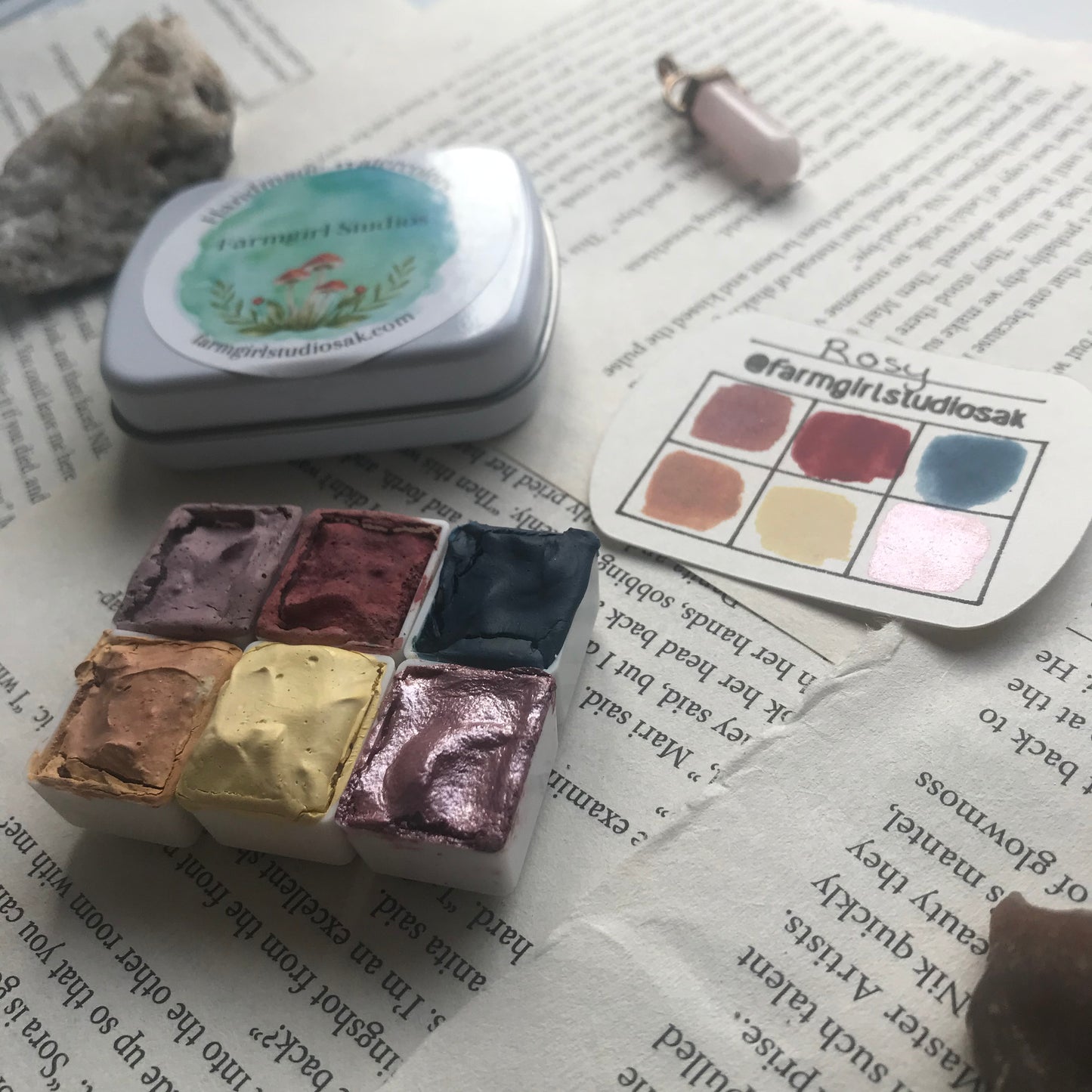 Handmade Watercolors Mini - Rosy