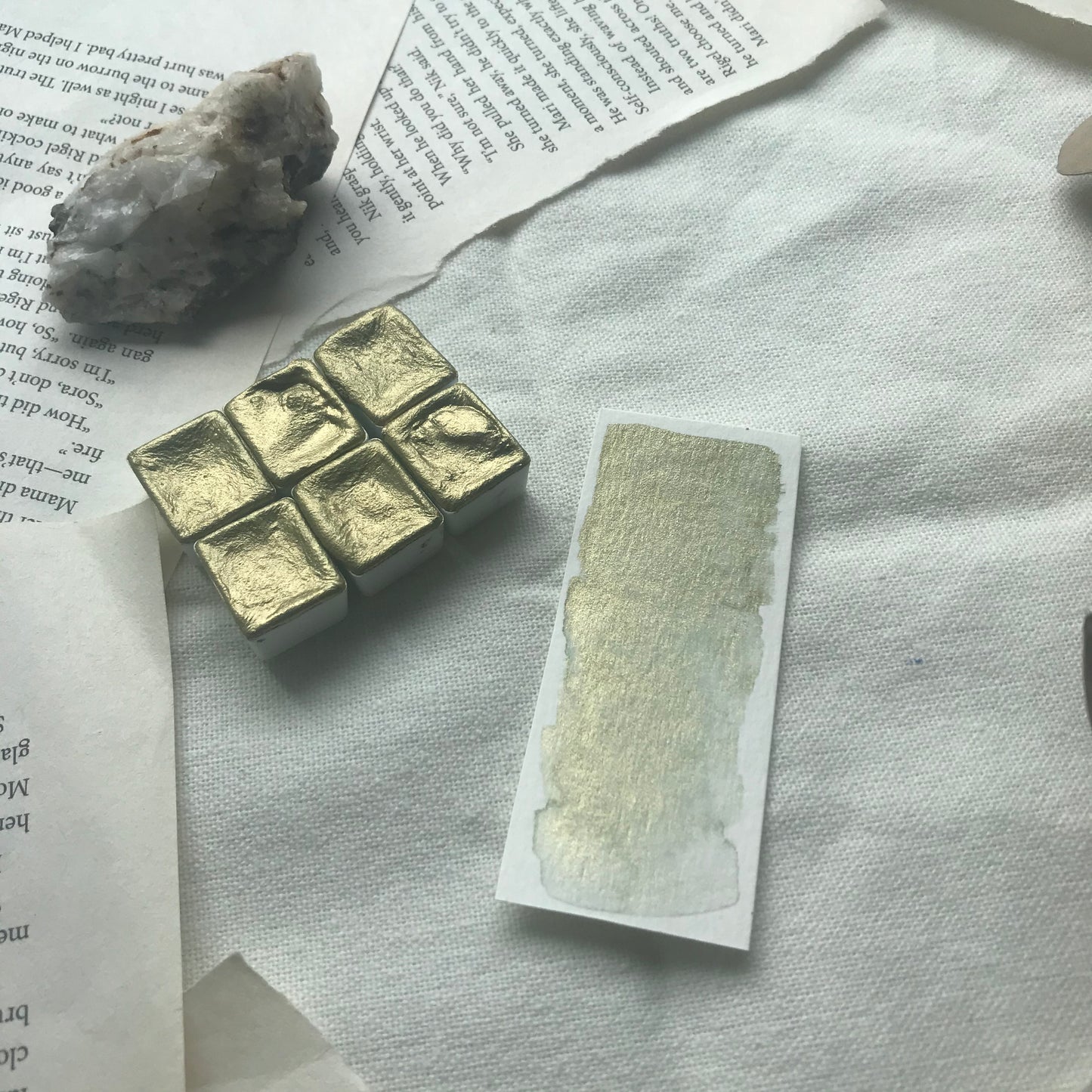 Single Pan Watercolors - Metallic Leaf Green