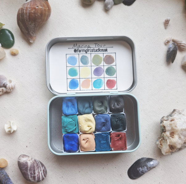Handmade Watercolors - Marine Tour