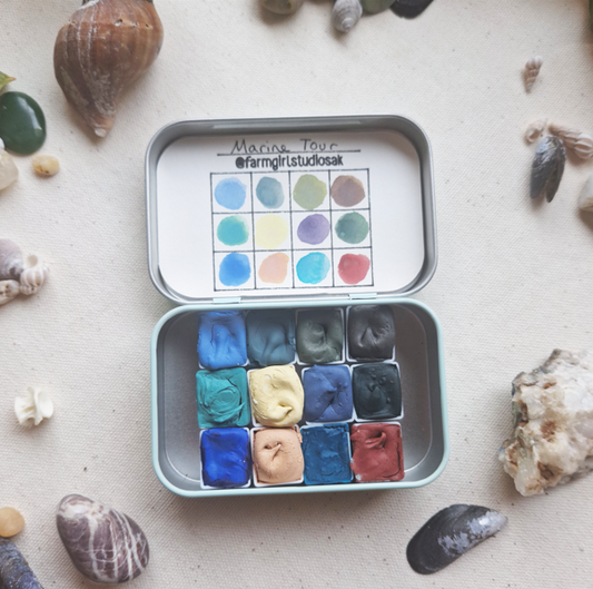 Handmade Watercolors - Marine Tour