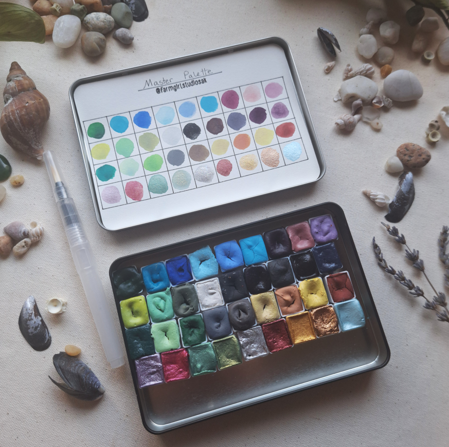 Master Palette - Handmade Watercolors 36 pan + Brush