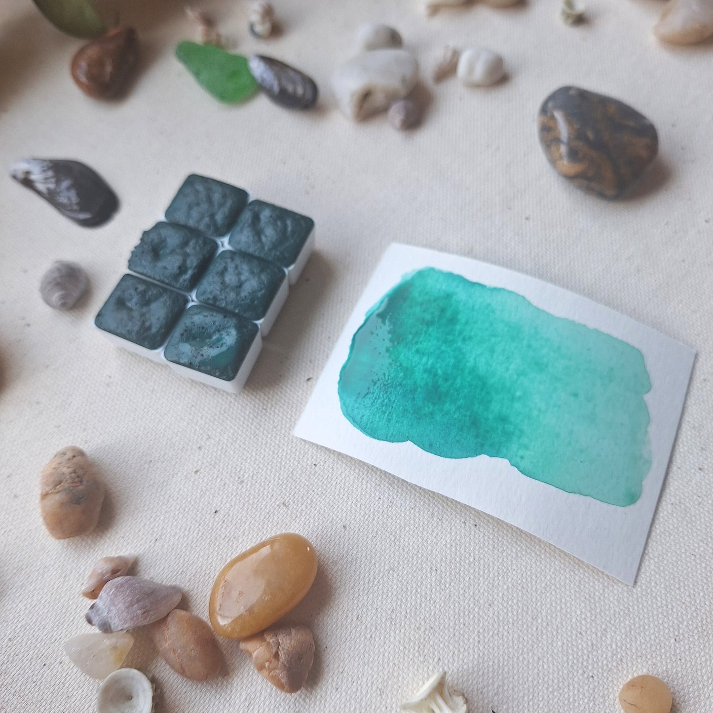 Single Pan Watercolors - Peacock Green