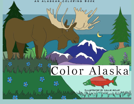 Front cover of Color Alaska Coloring Book