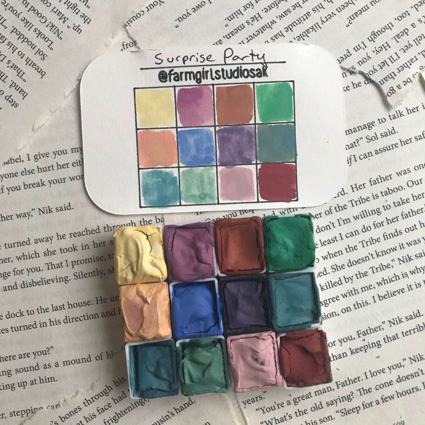 Handmade Watercolors - Surprise Party Palette