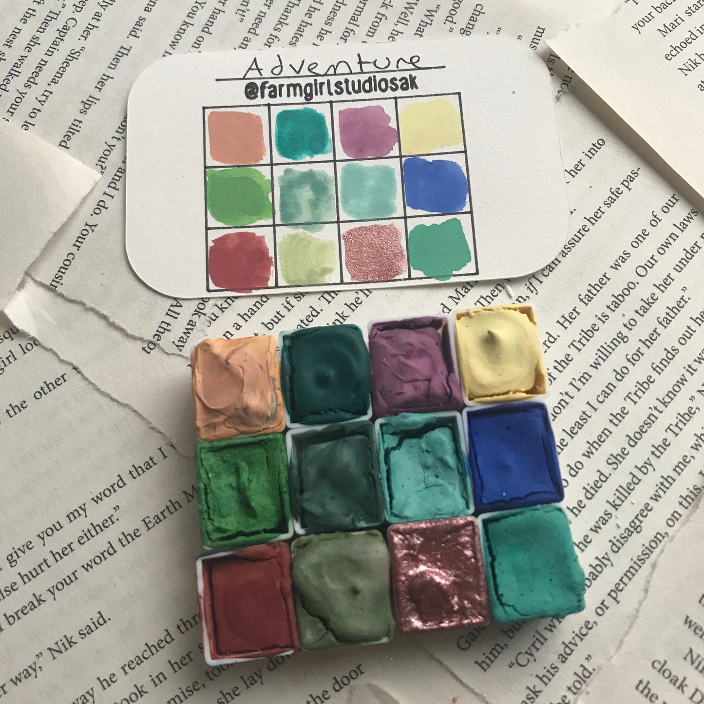 Handmade Watercolors - Adventure Palette