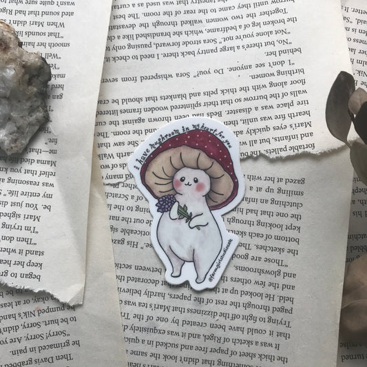 Mushroom Guy Waterproof Sticker