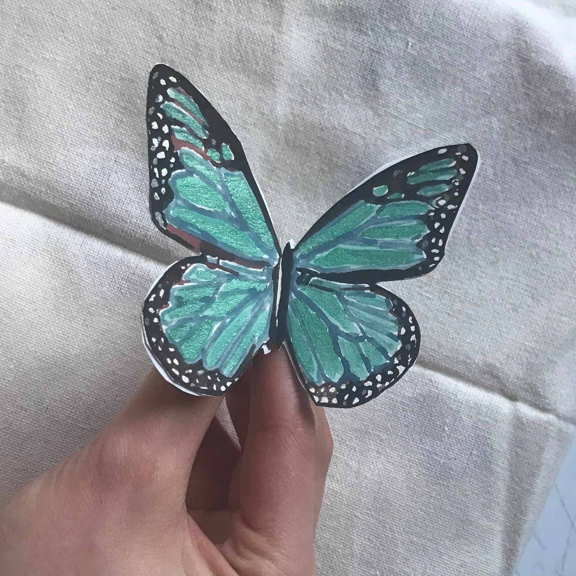 Printable Butterfly Bookmark Painted