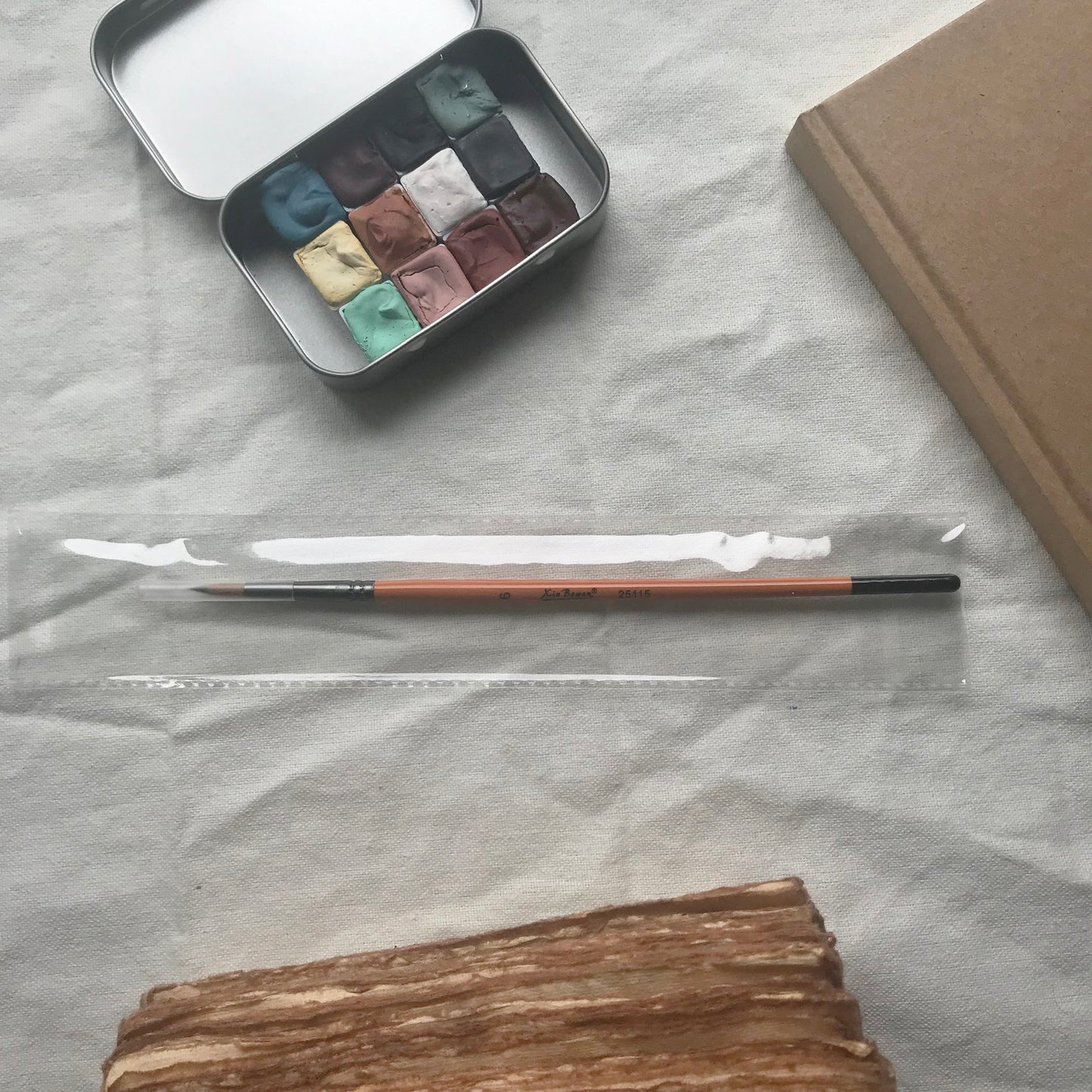 Watercolor Brush with Nylon Hair & Birch Wood Handle