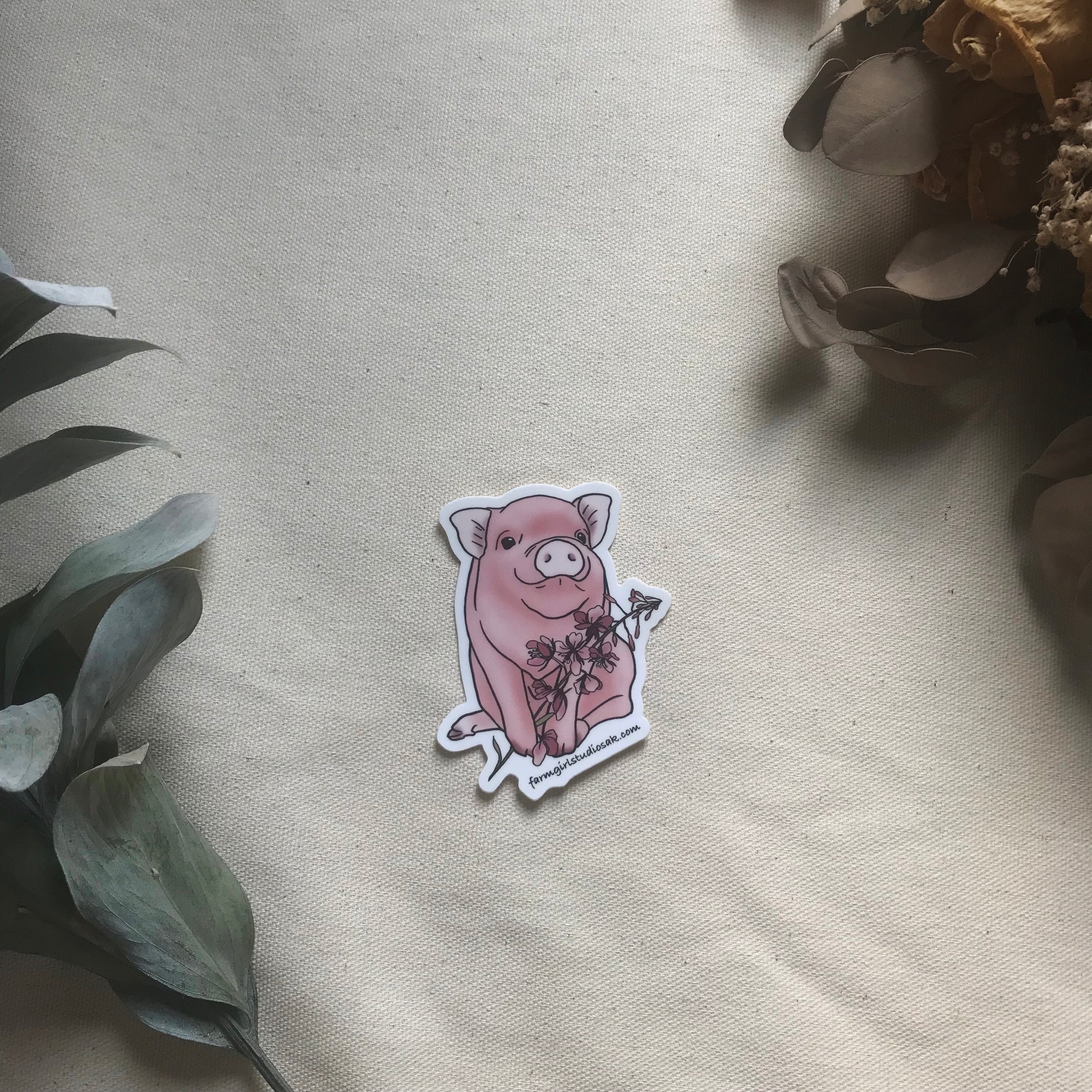 Fireweed Pig Waterproof Sticker