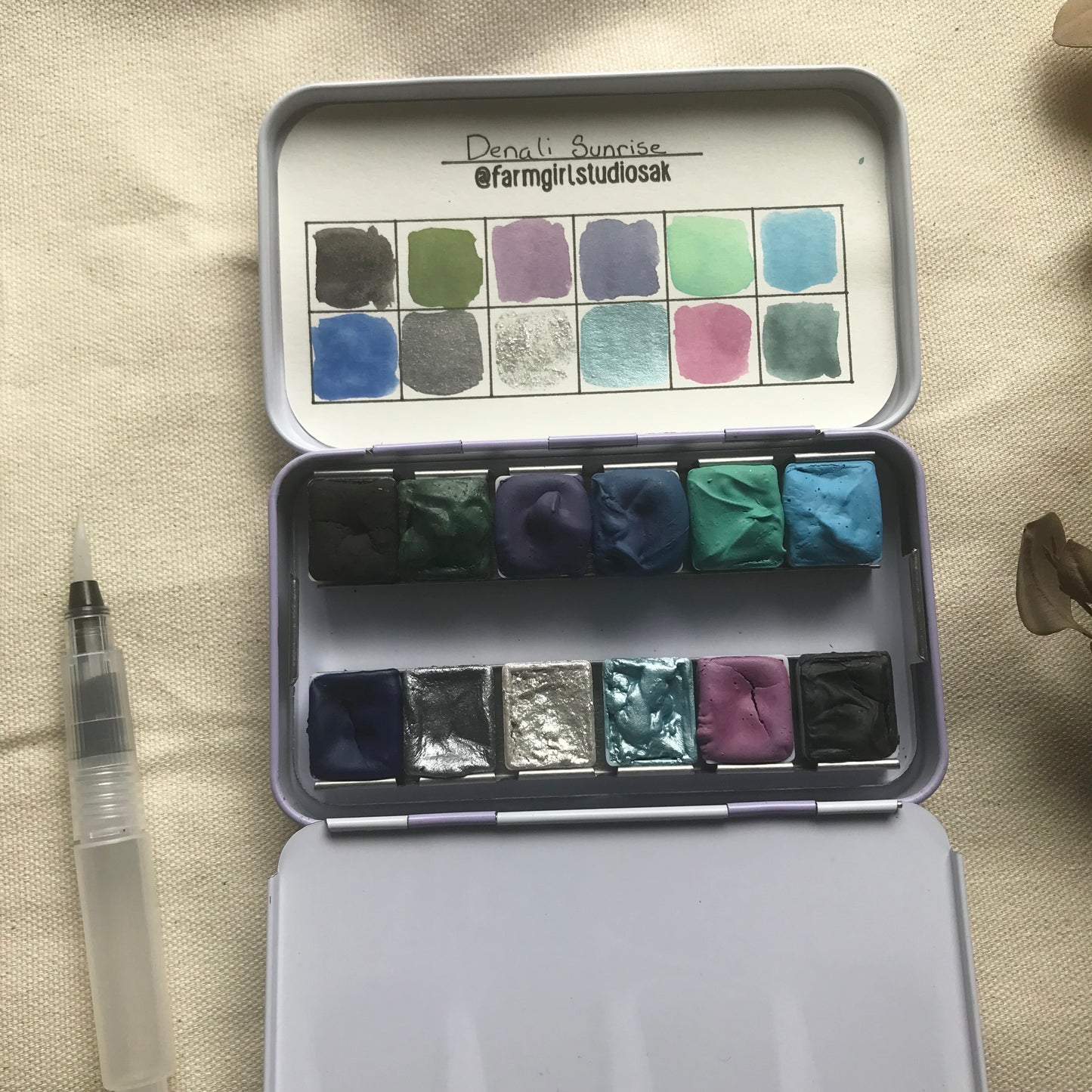 Denali Sunrise Travel Watercolor Palette