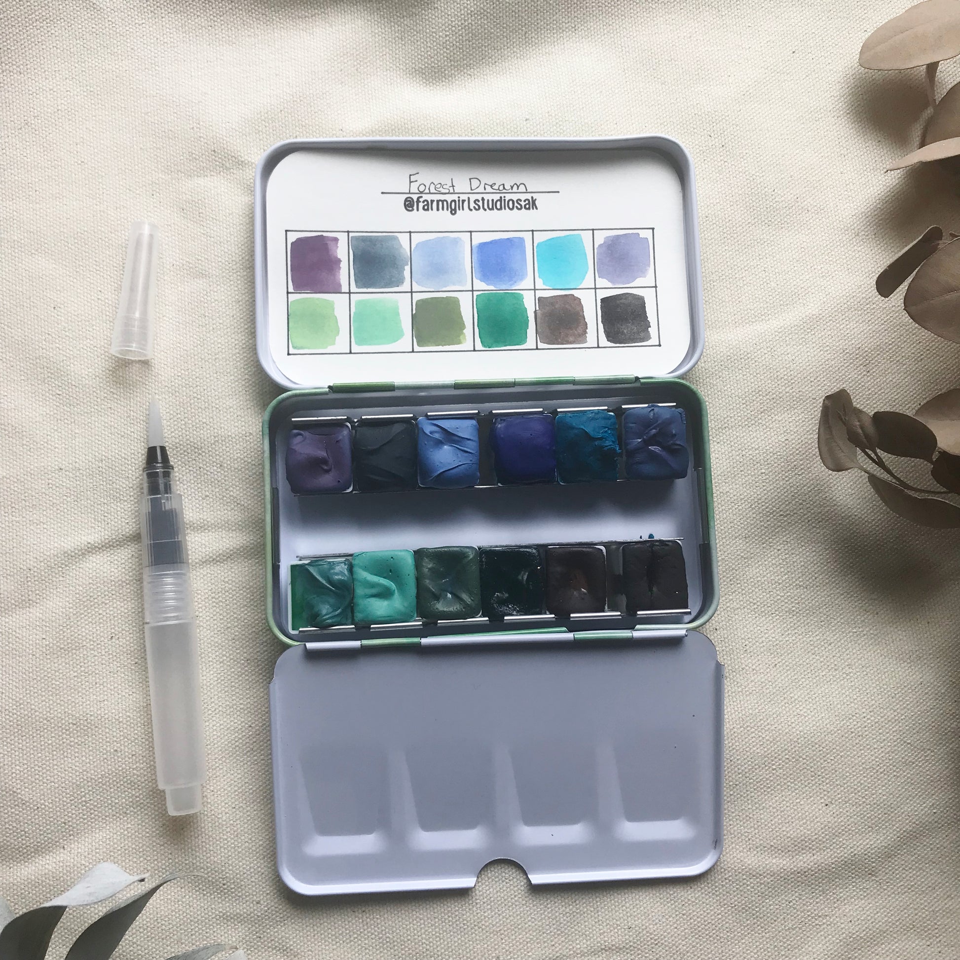 Travel Watercolor Palette - Forest Dream