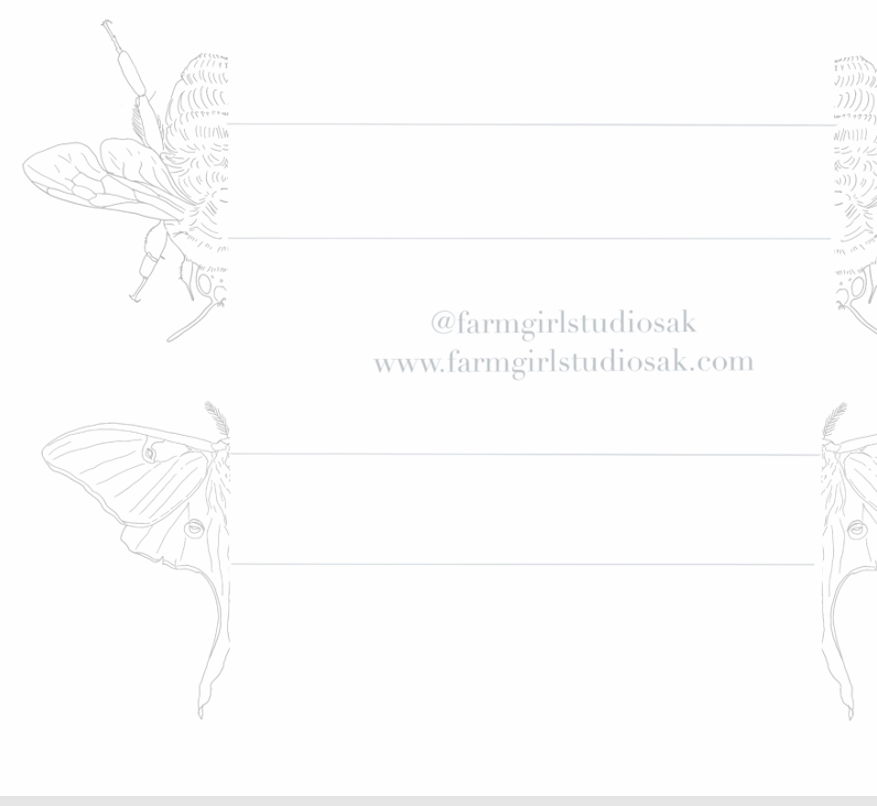 Printable Moth & Bee Bookmark Template