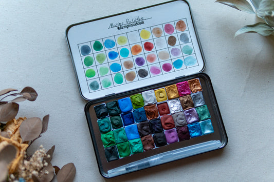 Master Palette - Handmade Watercolors 36 pan + Brush