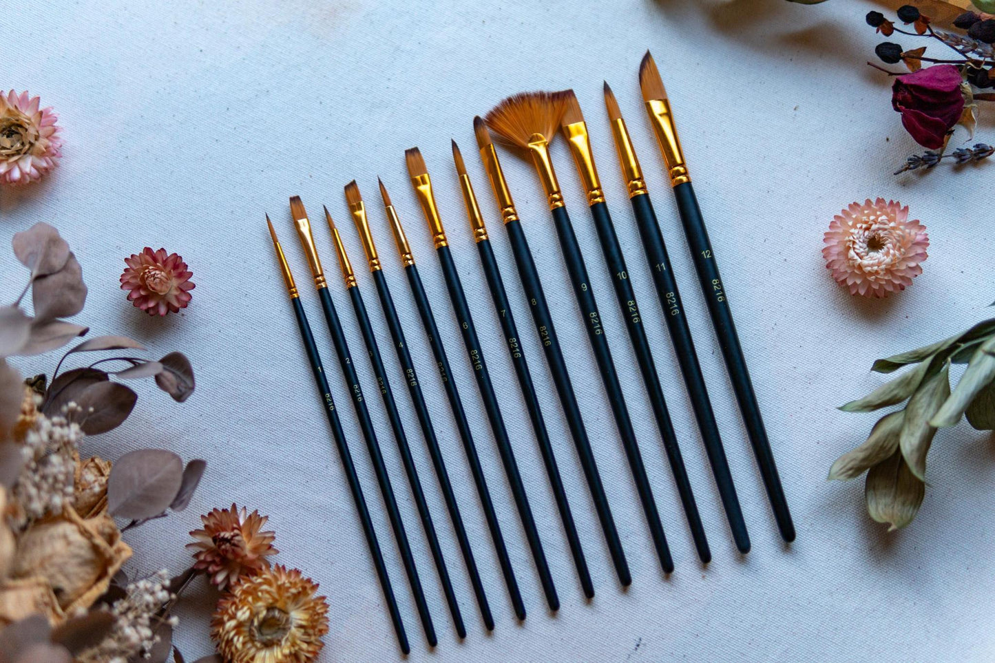 12 Pack Watercolor Brushes