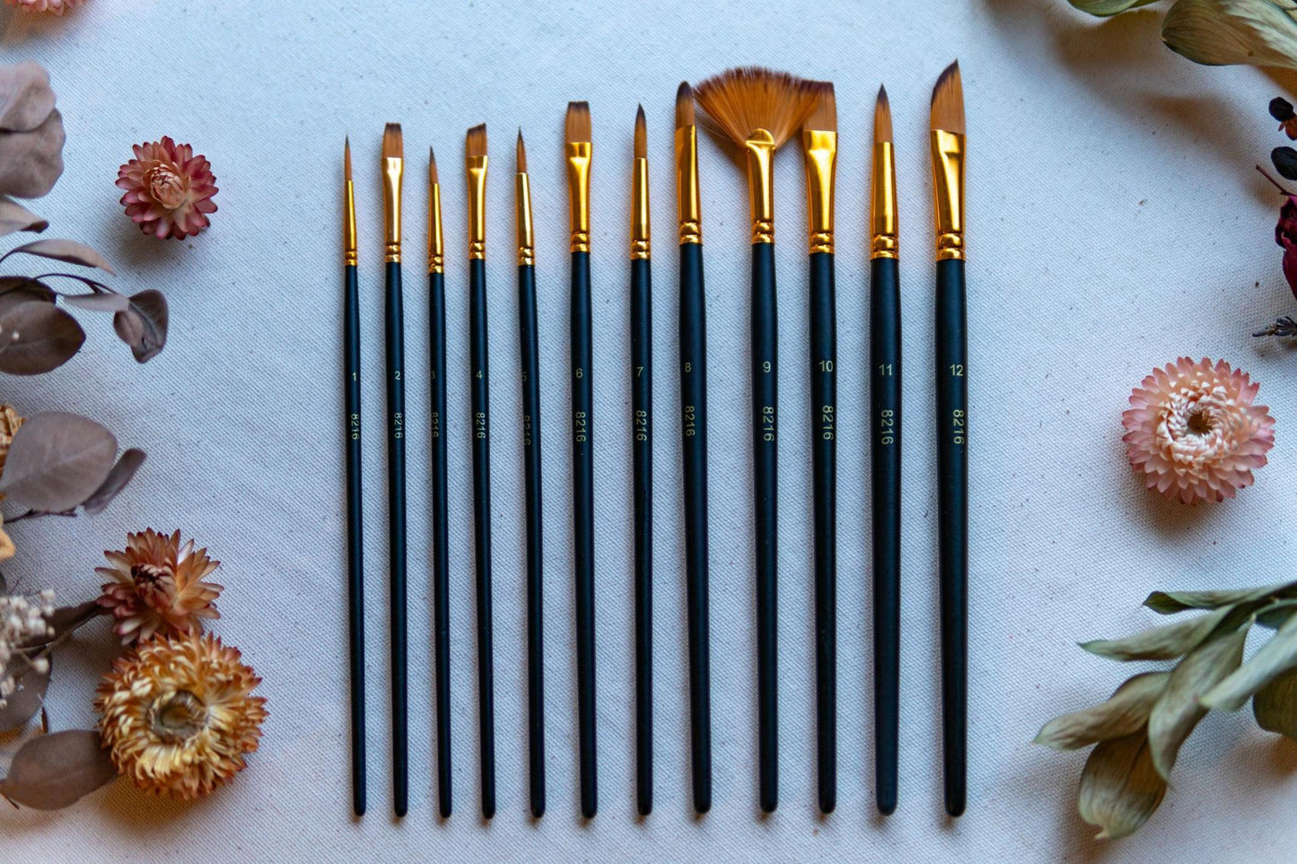 12 Pack Watercolor Brushes