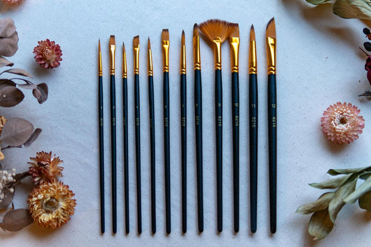 12 Pack Watercolor Brushes