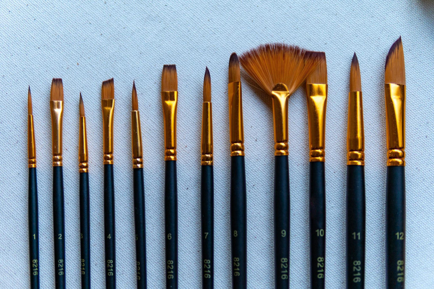 12 Pack Watercolor Brushes
